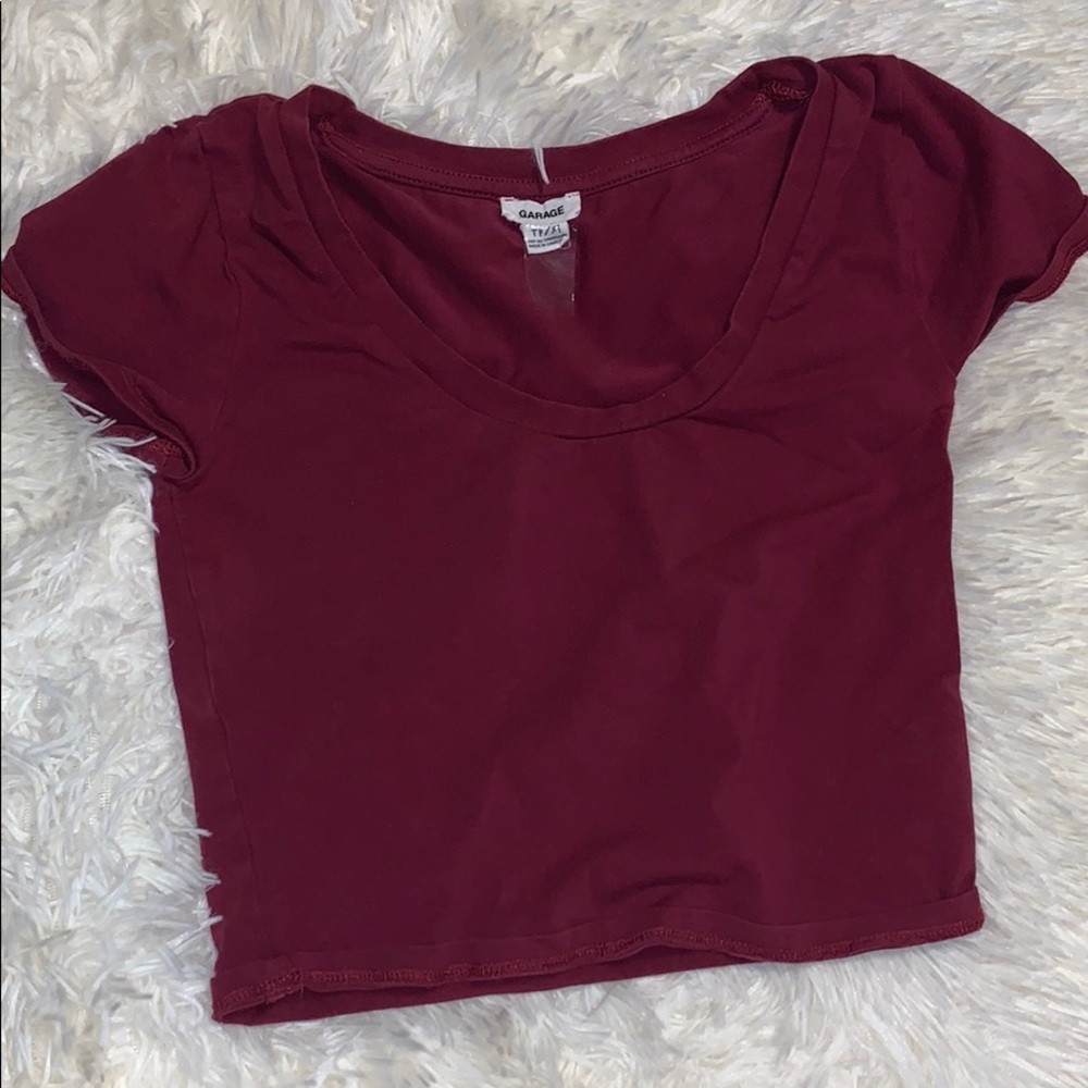 GARAGE maroon t-shirt